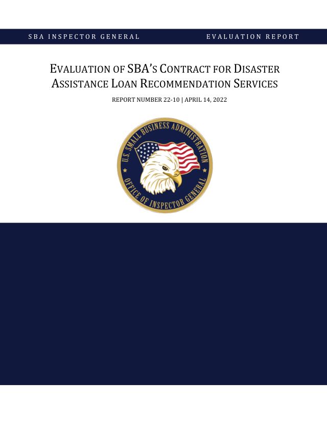 First page of Report Number 22-10 | April 14, 2022